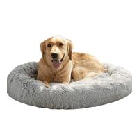 MQXDNFDC Panier en forme de donut pour animal domestique - Chaud, doux et confortable - Anti-anxiété - Lavable - Avec fond antidérapant pour un meilleur sommeil