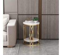 MQXDNFDC Petite table d'appoint nordique, tables d'appoint de canapé en marbre, table basse créative de luxe légère, table d'angle minimaliste pour salon, table de nuit pour chambre à coucher, table