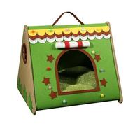 MQXDNFDC Sac à main pour chat - Tapis de confort multifonction en bois épais et chaud - Pour petits animaux domestiques - Résistant aux rayures et à l'usure