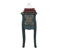MQXDNFDC Table d'appoint avec 2 tiroirs de rangement, table de nuit vintage avec tiroir à motifs, table de chevet en bois, table d'appoint moderne pour salon, chambre à coucher, table basse (couleur :