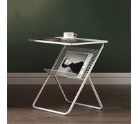 MQXDNFDC Table d'appoint de canapé d'Europe du Nord, petite table d'appoint de luxe légère, table basse créative en métal, support de rangement pour magazines, pour chambre à coucher, salon, balcon