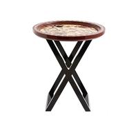 MQXDNFDC Table d'appoint mobile avec dessus de table peinte, petite table d'appoint pour salon, chambre, balcon, bureau, table d'appoint moderne en bois massif, table de chevet, décoration