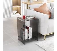 MQXDNFDC Table d'appoint mobile en acrylique simple table basse transparente double rangement table de chevet designer Ins Creative photographie table d'appoint canapé table d'appoint (couleur : C-35
