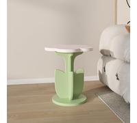 MQXDNFDC Table d'appoint mobile en bois massif - Moderne et minimaliste - Canapé créatif à côté du salon - Décoration de la maison - Style crème