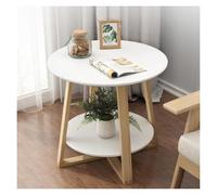 MQXDNFDC Table d'appoint mobile moderne pour salon, chambre à coucher, balcon, famille et bureau (blanc)