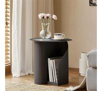 MQXDNFDC Table d'appoint pour canapé, table d'appoint en métal, table basse ronde, table de chevet avec rangement, table d'angle créative pour salon, chambre à coucher (taille : 45 x 47 cm, couleur :