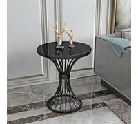 MQXDNFDC Table d'appoint ronde, tables d'extrémité de canapé en métal, table basse en dalle de marbre, petite table de chevet, table de collation, table d'angle créative pour salon, balcon, chambre
