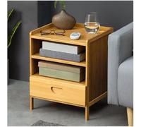MQXDNFDC Table d'appoint, table de chevet, table basse, table de téléphone pour salon, chambre à coucher, table d'appoint avec tiroirs et étagères pour salon, chambre à coucher, facile à assembler (2
