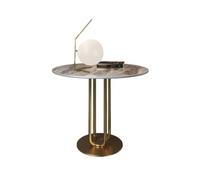 MQXDNFDC Table de canapé pour le salon Nordic Rock Board Table d'appoint Sofa Side Cabinet Petite table basse Lumière Salon rond de luxe Table d'appoint moderne Table d'appoint en marbre Table
