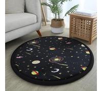 MQXDNFDC Tapis rond doux, durable, tapis antidérapant pour salon, tapis de sol de 2 cm d'épaisseur, tapis de jeu pour enfants, tapis de décoration d'intérieur