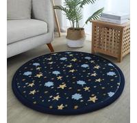 MQXDNFDC Tapis rond doux, durable, tapis antidérapant pour salon, tapis de sol de 2 cm d'épaisseur, tapis de jeu pour enfants, tapis de décoration d'intérieur