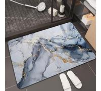MQXDNFDC Tapis Salle de Bain Antidérapant, Tapis de Bain Diatomite Super Absorbant, Tapis Douche Séchage Rapide, Tapis Grande Taille .Motifs en marbre Grande variété de Designs, Dimensions personnali