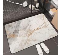 MQXDNFDC Tapis Salle de Bain Antidérapant, Tapis de Bain Diatomite Super Absorbant, Tapis Douche Séchage Rapide, Tapis Grande Taille .Motifs en marbre Grande variété de Designs, Dimensions personnali