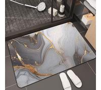 MQXDNFDC Tapis Salle de Bain Antidérapant, Tapis de Bain Diatomite Super Absorbant, Tapis Douche Séchage Rapide, Tapis Grande Taille .Motifs en marbre Grande variété de Designs, Dimensions personnali