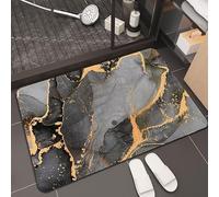 MQXDNFDC Tapis Salle de Bain Antidérapant, Tapis de Bain Diatomite Super Absorbant, Tapis Douche Séchage Rapide, Tapis Grande Taille .Motifs en marbre Grande variété de Designs, Dimensions personnali