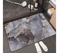 MQXDNFDC Tapis Salle de Bain Antidérapant, Tapis de Bain Diatomite Super Absorbant, Tapis Douche Séchage Rapide, Tapis Grande Taille .Motifs en marbre Grande variété de Designs, Dimensions personnali