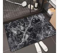 MQXDNFDC Tapis Salle de Bain Antidérapant, Tapis de Bain Diatomite Super Absorbant, Tapis Douche Séchage Rapide, Tapis Grande Taille .Motifs en marbre Grande variété de Designs, Dimensions personnali