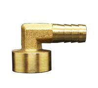 MQXFCZUX 1/2" Female Thread to 8 10 12 14 16mm Hose Elbow 90 Degree Brass Pipe Fitting Coupler Connector (10mm)