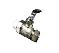 MQXFCZUX 1/2 inch 3/4 inch 1 inch PPR Valve Copper Double Ball Valves Hot-Melt Ppr Pipe Fittings Aluminum Tube Connector (Size : S2-DN20 to DN20)