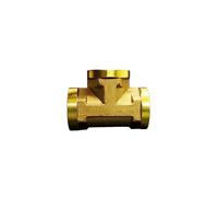 MQXFCZUX 1/8" 1/4" 3/8" 1/2" 3/4" 1" Male Female Thread Brass Elbow End Cap Nipple Tee Pipe Fitting Coupler Connector (Tee -(F-F-F),3/8")