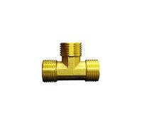 MQXFCZUX 1/8" 1/4" 3/8" 1/2" 3/4" 1" Male Female Thread Brass Elbow End Cap Nipple Tee Pipe Fitting Coupler Connector (Tee -(M-M-M),1/2")