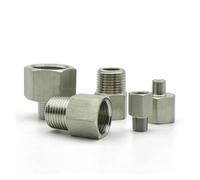 MQXFCZUX 1PC 3/4" Female -1/2" Male BSP 304 Stainless Steel Reducing Hexagonal Pipe Joint Conversion High-Voltage Connector