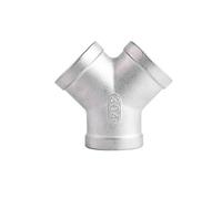 MQXFCZUX 1PCS 304 Stainless Steel Y Shape 3 Ways Joint 1/4 3/8 1/2 3/4 1" 2" Female/Male Thread One Split Two Way Water Pipe Fittings(Y-Shape Female threa,1-1/4")