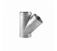 MQXFCZUX 1PCS 304 Stainless Steel Y Shape 3 Ways Joint 1/4 3/8 1/2 3/4 1" 2" Female/Male Thread One Split Two Way Water Pipe Fittings(R-Shape Female threa,1/2")