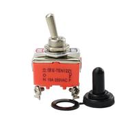 MQXFCZUX 1PCS E-TEN1221 15A 250VAC 4PIN on-Off Toggle Switch Rocker Switch The Power Switch Switch Orange(E-TEN1221 with Cap)