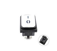 MQXFCZUX 1pcs KCD4 Blue on-Off 220V Stainless Steel DPST with Light Waterproof Switch High Power High Current Rocker 4 Feet