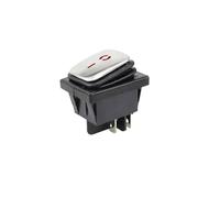 MQXFCZUX 1pcs KCD4 Red on-Off 12V Stainless Steel DPST with Light Waterproof Switch High Power High Current Rocker 4 Feet