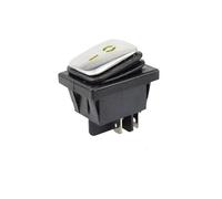 MQXFCZUX 1pcs KCD4 Yellow on-Off 24V Stainless Steel DPST with Light Waterproof Switch High Power High Current Rocker 4 Feet
