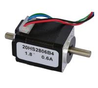 MQXFCZUX 4-Wire NEMA 8 Stepper Electronic Starter Fuselage Length 28mm Step Angle 1.8° Single Dual Output Shaft 1.4N.cm Current 0.6A/0.2A(0.6A Single Shaft)