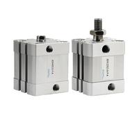 MQXFCZUX ADN32*10/15/20/25/30/45/50/80/90/100-A-P-A Male Female Double Action ADN Smal Lsquare Air Pneumatic Cylinder(ADN32x25,External Thread) MQXFCZUX