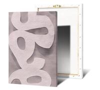 MQXFCZUX Contemporary Abstract Art in Grey and White, Serene Minimalist Wall Art for Modern Home, Elegant Canvas Print for Living Room Decor and Bedroom Wall Unframed,08x12inch(20x30cm)