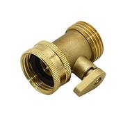 MQXFCZUX Leak-Proof Pipe Hose Fittings Garden Tap Female 3/4 to 3/4 Male Brass Irrigation Valve 1-Way Copper Metal Threaded Water Pipe Connectors 10 Pcs (Color