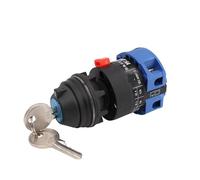 MQXFCZUX LW26-25YS1/1S Change-Over Rotart Cam Switch 22mm Mounting 0-1 Off-on Lock Key Electronic Starter Equipment Power Cut-Off 25A