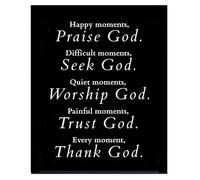 MQXFCZUX Man Cave Christian Decor - Thank God Spiritual Wall Art, Inspirational Quote Canvas Print, Religious Gift for Men Framed,16x24inch(40x60cm)