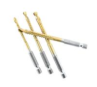 MQXFCZUX Sawtooth Fried Dough Twists Drill Steel Multi-Function Drill Woodworking Hole Opener Set 6Pcs(Round Handle) MQXFCZUX