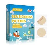 MQXUNMI Patch anti mal de mer, 28 patchs mal des Transports et Sans Effets Secondaires, 72H de Longue Durée Pour un Soulagement Rapide des Nausées Dans la Voiture, les Navires, le Voyage Aérien
