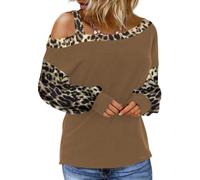 MQYXGS Pull en tricot surdimensionné pour femme - Col rond - Manches longues - Couleur assortie - Tunique - Haut décontracté - Taille S à 3XL, B-kaki, L