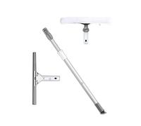 MQZHUK Nettoyeur de Raclette Vitre avec Long Manche Extensible, Longueur 1.2m/1.5m/2m/3m/4m/5m Raclette de fenêtre Professionnelle raclette de 35cm et raclette en Microfibre de 36.5cm (2m)