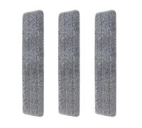 MQZHUK Rectangle Serpillères 3pcs tampons de Nettoyage en Microfibre Mop Remplacement Mop Remplacement des tampons - pour serpillères Plates, serpillères Velcro-60x10cm,Gris.