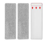 MQZHUK Tampon Nettoyage de tête de Balai ménage en Microfibre |3 Fixations d'un Seul côté| serpillere Microfibre pour Balai serpillère |32x11CM Convient aux Bureaux hôtels -Gris