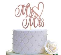 Mr and Mme Cake Topper Bride and Groom Sign Engagement Engagement Cake Cake Toppers D corations Gold double face rose