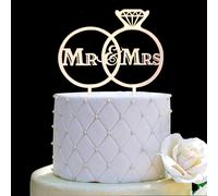 Mr and Mme Cake Topper Bride and Groom Sign Engagement Engagement Cake Cake Toppers Dcorations Miroir Rose Gold acrylique