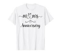 Mr and Mrs célébrant Un Anniversaire de Mariage Assorti Couple marié T-Shirt