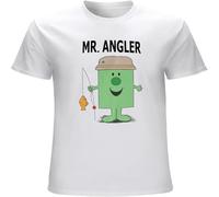Mr Angler Hobbies Occupations Perfect Fishing Men's T Shirt Unisex Cotton Tee White M