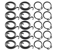 MR BAEQ Lot de 10 Ressorts de Poignée de Porte avec 10 Circlips, Kit de Réparation pour Serrure Interne, Universel pour Maison et Bureau, Bobine de Rechange 2.5 Tours, Noir