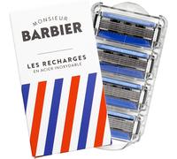 Mr Barbier 5 Blade Razor Refills For Men 4 Compatible Barbier Compatible Replacement Cartridges Le President Razor Handle Ideal For A Very (Very) Close Shave